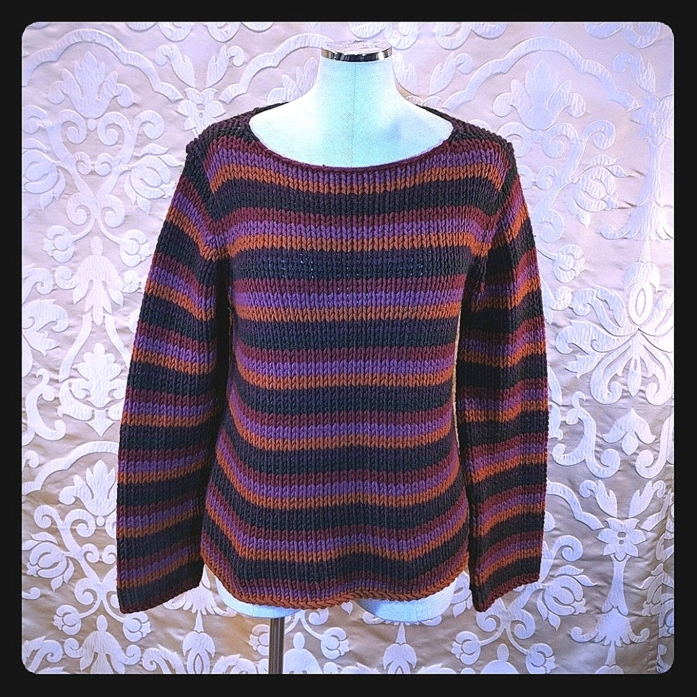 Eddie Bauer lambswool scoop neck knit sweater M L
